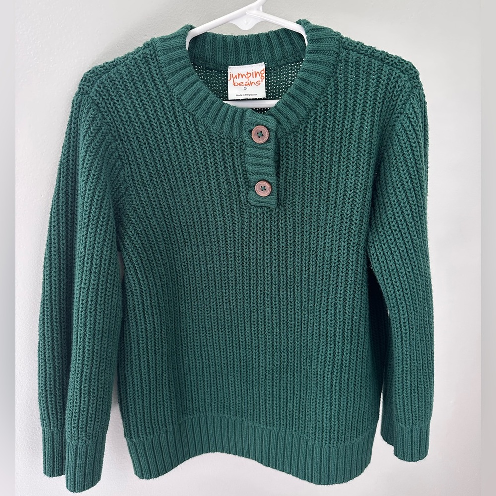 Jumping Beans Sweater with Buttons. Size 3T.